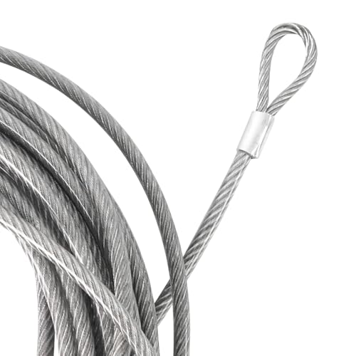 Aoneky 47ft 1/4'' Double Loop Stainless Steel Replacement Tennis Net Cable