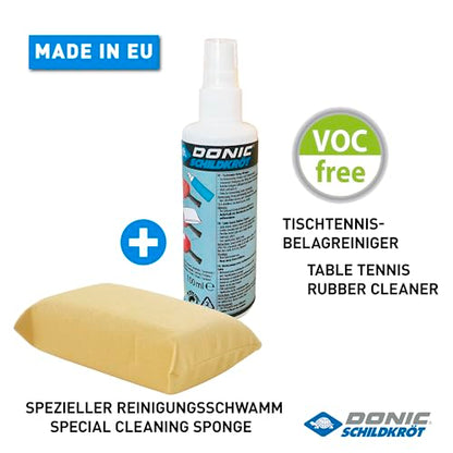 Donic-Schildkroet Donic-Schildkröt Kit for Table Tennis, 100 ml Foam in a Pump Sprayer Plus a Cleaning Sponge, for Refreshing Bat Coatings, 828529