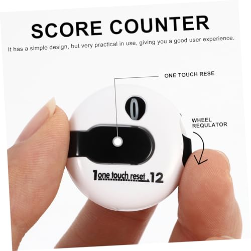 Cabilock Golf Score Counter Hat Clip, White Stroke Clicker Scorer, Portable Golf Scoring Device for Outdoor Play and Training