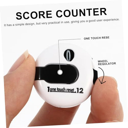 Cabilock Golf Score Counter Hat Clip, White Stroke Clicker Scorer, Portable Golf Scoring Device for Outdoor Play and Training