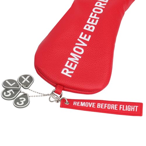 Golf Head Cover with RBF Design for Golf Club - size: for Hybrid, style: Red