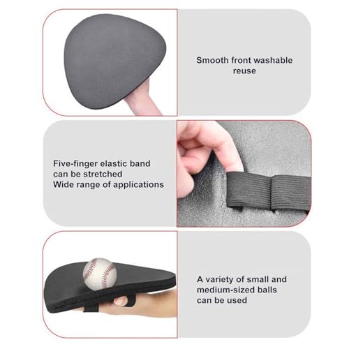 1/2Pcs Baseball Catcher Glove for Youth and Adults Foam Baseball Fielding Gloves Improve Posture & Infield Training Baseball Training Equipment - color: Black, size: 1pc