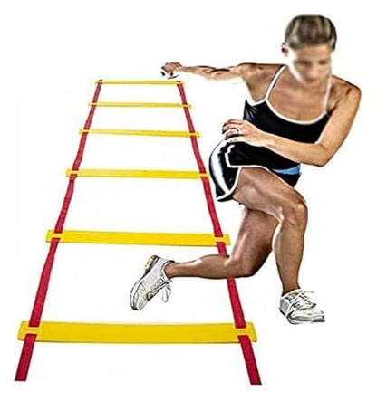 Agility Ladder, Speed Ladder, Cones Football Training Equipment, Speed Agility Set, for Indoor/Outdoor - size: 6m
