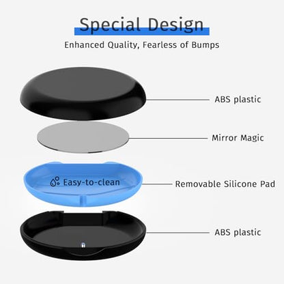 2Pack Retainer Case with Mirror, Compatible with Invisalign, Orthodontic Aligner Case with Removal Tool and Brush, Black - color: 2 Pack - BlackMirror