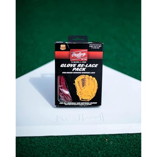 Rawlings | Glove Re-Lace Pack | Baseball/Softball | Standard 3/16" X 72" Laces with Tool | Chestnut