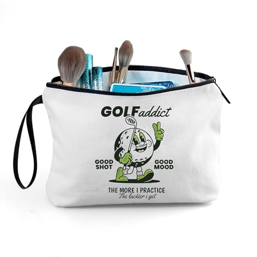 Small Golf Bag for Women - Funny Female Golfer Gifts, Makeup Bag for Purse, Golf Party Favors - color: golf2