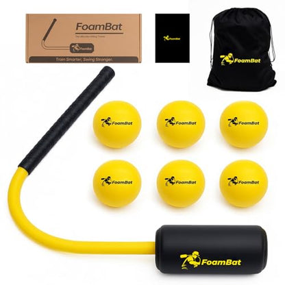 Baseball & Softball Rope Swing Trainer, 2026 Upgraded High-Density Foam Style Connection Batting Training Bat for Better Feedback, Indoor/Outdoor Hitting Practice Aid for Youth Beginners