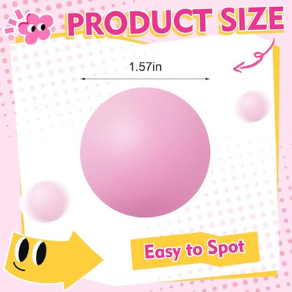Soulchen 40mm Glow in The Dark Table Tennis Balls Bulk, Carnival Game Night, Neon Birthday Party Favors, Classroom Rewards, Goodie Bag Filler, Pet Playmate - color: Pastel Pink, size: Solid