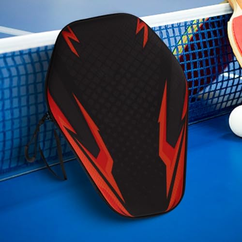 Table Tennis Racket Bag for EVA Hard Shell Paddle Storage Case, Waterproof Mecha Style Cover Bag with Hand Strap for Ping Pong Paddles and Balls(PB005-B Model)