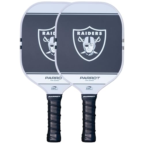 Parrot Paddles NFL Las Vegas Raiders Clear Top Case Paddle Set