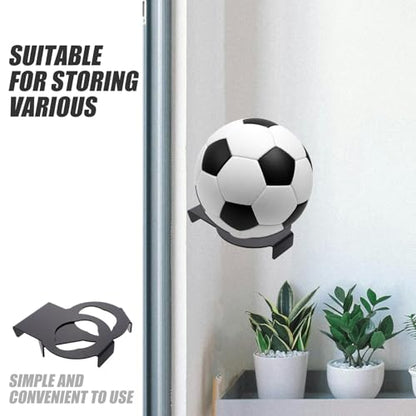 UPKOCH 2 Pcs Wall Mount Ball Holder Organizer Basketball Storage Rack for Football Soccer Volleyball Rugby Transparent Acrylic - color: Black
