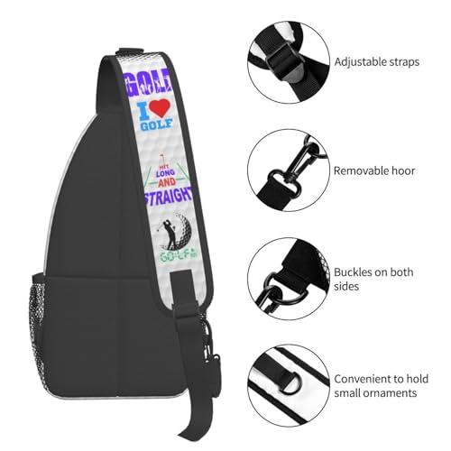 Golf Sling Backpack Sling Bag Crossbody Shoulder Bag Sport Purse Golf Chest Bag For Men Women - color: Golf