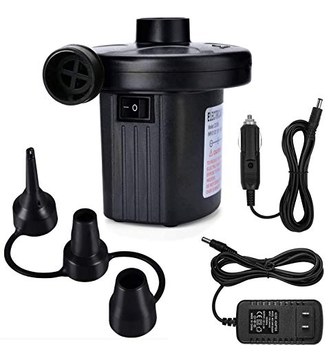 Air Pump Air Mattress Pump for Inflatables Blow up Pool Raft Bed Boat Toy, Quick-Fill, for Outdoor Camping, Inflatable Cushions, Electric Air Mattress Beds, Boats, Swimming - color: Black