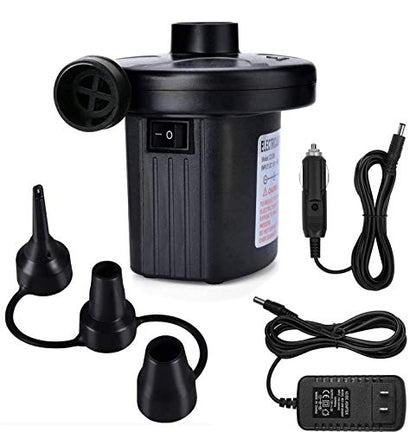Air Pump Air Mattress Pump for Inflatables Blow up Pool Raft Bed Boat Toy, Quick-Fill, for Outdoor Camping, Inflatable Cushions, Electric Air Mattress Beds, Boats, Swimming - color: Black