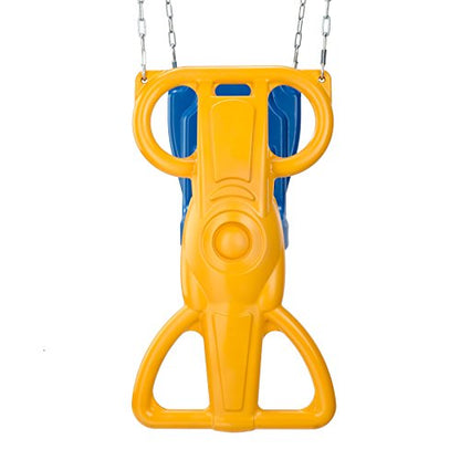 Swing-N-Slide Wind Rider Glider Swing, No Swing Hangers Yellow/Blue, 72" H x 14" W x 25" L