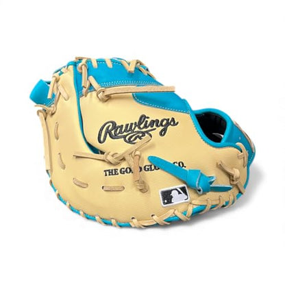 Rawlings Heart of the Hide Speed Shell Baseball Glove – Teal/Blonde – First Base Mitt & Catcher’s Mitt – Pro HOH Leather – Lightweight – RHT & LHT Available - size: 13