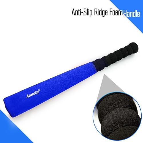 Aoneky Foam Baseball Bat and Ball Set for Toddlers, Soft T Ball Toy for Kids Age 1 2 3 4, Mini Safe Indoor Outdoor Beginner Tball Set with Tee, 16.5 Inch Lightweight Bat for Boys Girls