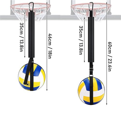 2set Volleyball Spike Trainer Solo Serve with Adjustable Belt Indoor Outdoor Train Supplies - color: Color1