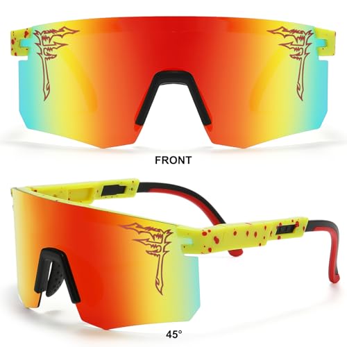 FIXEROS Polarized Youth Baseball Sunglasses for Age 8-16 Boys Girls UV400 Kids Cycling Eyewear Teenagers Sports Glasses - color: Fay2