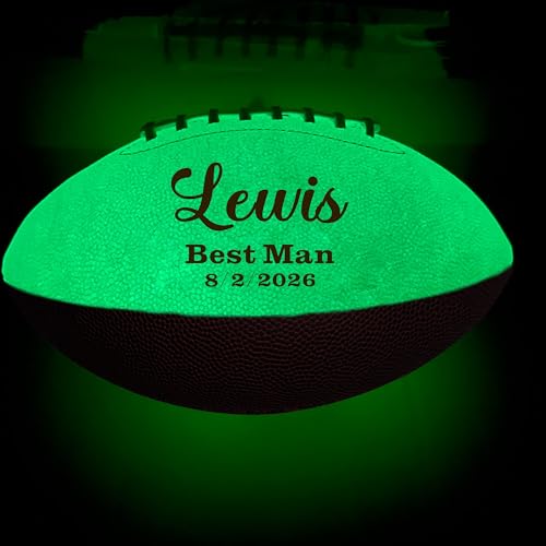 EDSG Custom Football Groomsmen Gifts 2026 Graduation Gifts for Him High School Personalized Footballs Junior Footballs Class of 2026 Full 12-Inch Football Gifts for Coach Dad Fan Birthday - color: Design 4