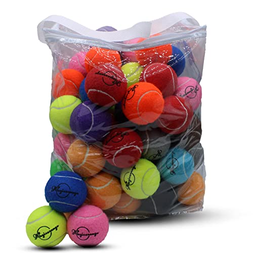 Magicorange Tennis Balls,Advanced Training Tennis Balls Practice Ball, Pet Dog Playing Balls,Good for Beginner Training Ball - color: Multicolor, size: 60 Pack