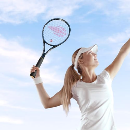Adult 2 Player Tennis Racket Perfect for Beginner and Professional Players, 27” Speed Tennis Racquet Include Overgrips, Tennis Bag, Vibration Dampes, Covers - color: 2 Pack