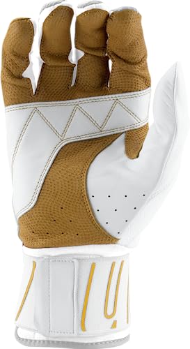 MARUCCI Blacksmith Full WRAP Youth Batting Glove V2 - color: WHITE/WHITE, size: Youth Medium