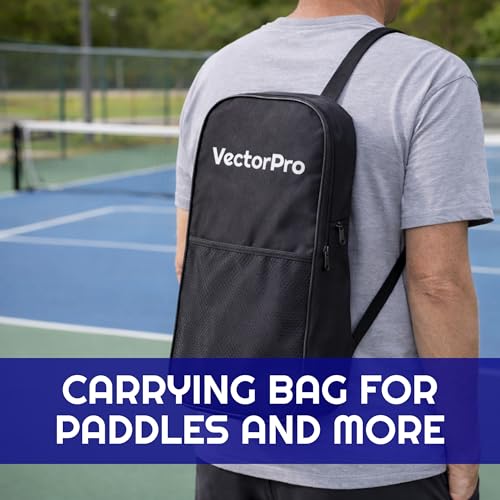 Pickleball Paddles Set of 2, USAPA Approved Pickleball Set with 4 Pickleball Balls and Bag, Fiberglass Pickle Ball Rackets 2 Pack for Men Women
