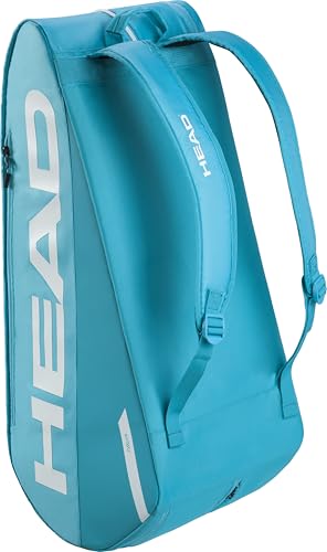 HEAD Tour Racquet Bag L (9R) Tennis Bag - Holds Up to 9 Racquets, CCT+ Climate Control Technology, 2 Main Compartments, Shoe Pocket & Backpack Carry System - color: Blue