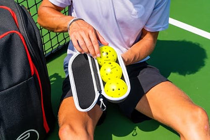 GAMMA Pickleball Case - Holds 3 Pickleballs, Clip-On for Easy Access, Essential Pickleball Accessory for Players