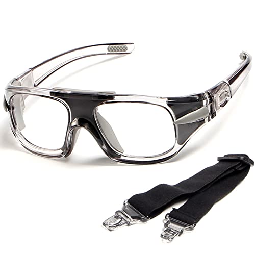 SHEEN KELLY Professional Sports Goggles Adult Protective Safety Goggles Basketball Glasses for Men with Adjustable - color: Replaceable Gray