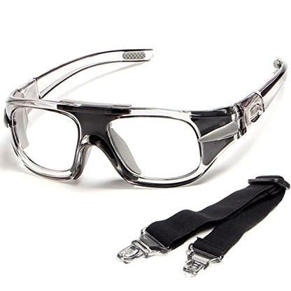 SHEEN KELLY Professional Sports Goggles Adult Protective Safety Goggles Basketball Glasses for Men with Adjustable - color: Replaceable Gray