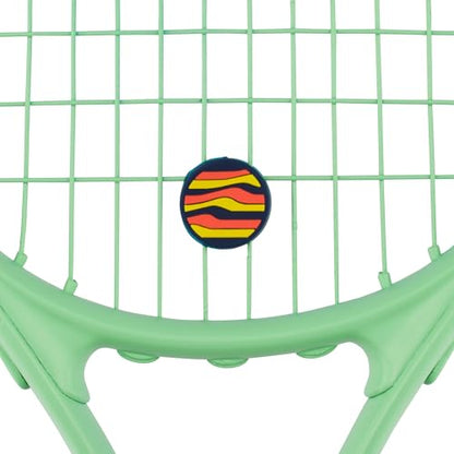 Get A Grip Tennis Dampeners – Vibration Dampener for Tennis Rackets – Shock Absorbing, Reduce String Vibration & Improve Feel – Fun, Colourful, Retro Designs – Tennis Accessories Gift - color: Good Vibes Only