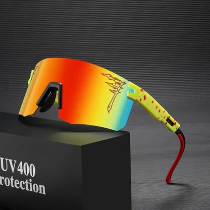 FIXEROS Polarized Youth Baseball Sunglasses for Age 8-16 Boys Girls UV400 Kids Cycling Eyewear Teenagers Sports Glasses - color: Fay2