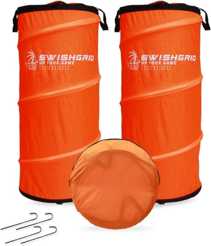 Portable Pop-Up Defender Dummy Trainer - Basketball Dribble Training - Football Tackling, Soccer Dribbling Dummies - Equipment to Improve Skills w/Built-in Storage - size: ‎2 - Pack