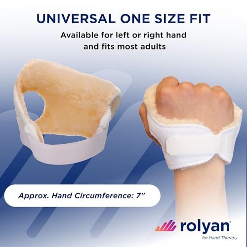 Rolyan – Palm Protector – Left Hand – 3 Pack, Soft Padded Palm Guard for Hand Contractures and Finger Spasticity, Lightweight Hand Protector, Washable - size: Pack of 3, style: Left Hand