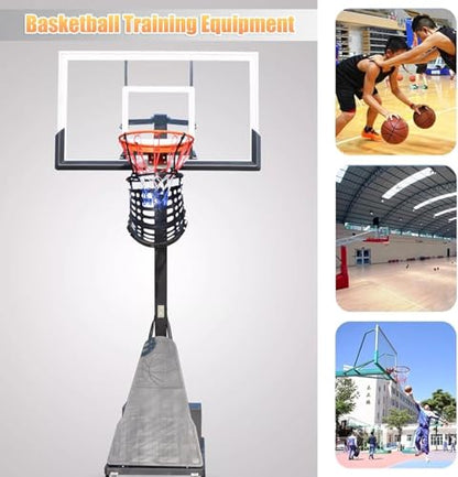 Shootaround Basketball Hoop Return Attachment, Basketball Net Catcher Ball Return for Shooting Practice, Portable Hanging Basketball Training Equipment