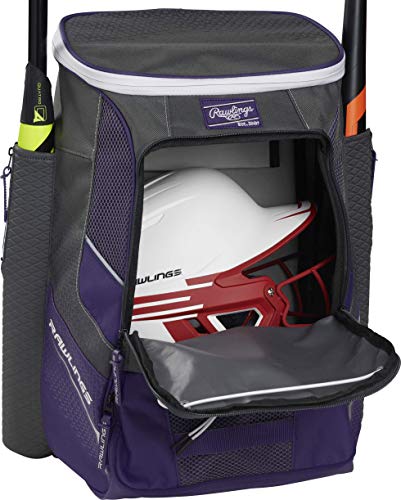 Rawlings | IMPULSE Backpack Equipment Bag | Baseball/Softball | Multiple Styles - color: Purple