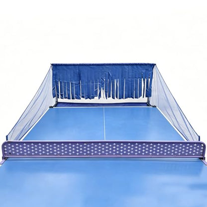 TNZMART Portable Ping Pong Net with Ball Picker Upper for Any Table Tennis Table Self Collection Clamps Easy Setup Set for Adults Beginners Home Indoor Outdoor Training