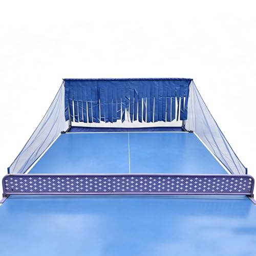 TNZMART Portable Ping Pong Net with Ball Picker Upper for Any Table Tennis Table Self Collection Clamps Easy Setup Set for Adults Beginners Home Indoor Outdoor Training