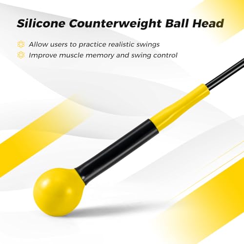 ULTIMATE Golf Swing Trainer, Heavy Warm Up Stick, Tempo Speed Flexibility Distance Balance Strength Training Aid, Right-Handed Ergonomic Golf Grip Trainer, Indoor & Outdoor Practice