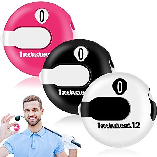 Frienda Golf Score Counter Mini Golf Stroke Counter with One Touch Reset and Simple Attachment to Scorekeeper Glove in - color: Red, White, Black
