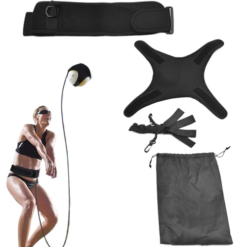 Volleyball Serving Trainer – Rebounder Equipment and Beginner Serving Exerciser for Outdoor Practice, Gym, Backyard, School, Course, and Tournament Training, Improves Accuracy, Speed,
