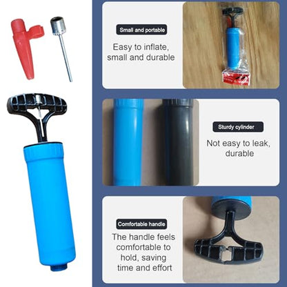 Sports Ball Air Pump - Compact Inflator with Needle for Football Soccer Volleyball | Manual Hand Pump for Gym, Outdoor Recreation, and Exercise Balls, Convenient and Portable Design 6.69x1.38 in