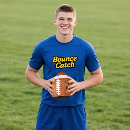 Training Football, Youth Size Fatherless Football PassCatch Solo Enhancing Passing Catching Halfball(with Pump) - style: Black-9#(Ages 14+)