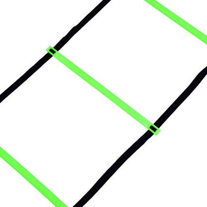 8m Ladder for Soccer Football Training Nylon Straps Speed Coordination Fitness Drill Tool 16 Rungs Duty Design Green