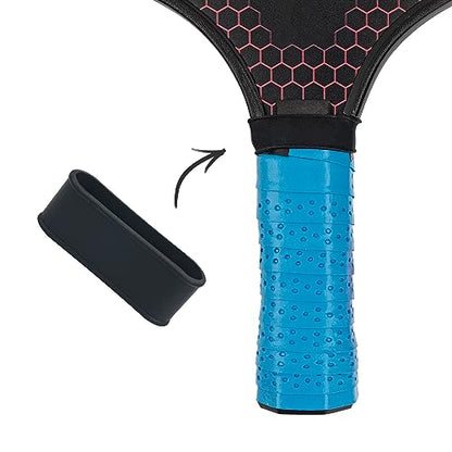 4PCS Pickleball Racquet Grip Bands, Black, Tennis Racquet Secures Overgrip