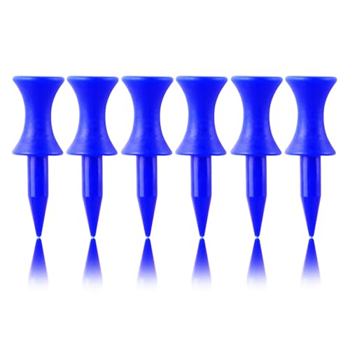 FINGER TEN Plastic Golf Castle Tees Step Down Unbreakable Mixed or Same Height Value 100 Count, 2 3/4, 2 1/4, 2, 1 3/4, 1 1/2 Inch Length Colorful for Practice - color: All 1 1/2'' in Blue