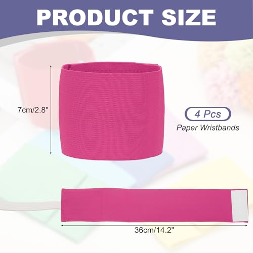 Soccer Captain Armband, Elastic Wrist Arm Bands Adjustable Player Team Leader Anti-Slip Badge Sports Accessories-Fit - color: Hot Pink
