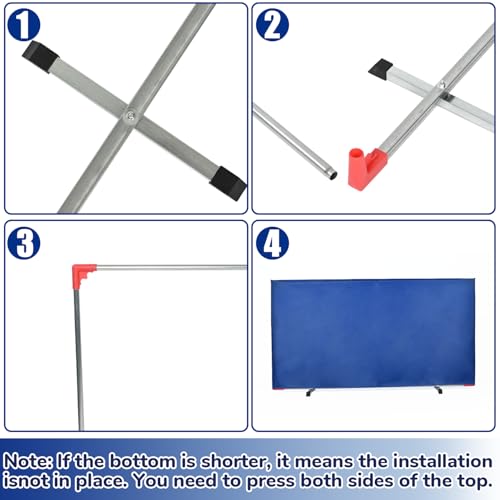 4 Pack Pickleball Barrier - Reusable Portable Ball Barrier Net & Table Tennis Training Barrier for Effortless Ball Retrieval, Court Surround & Home Practice